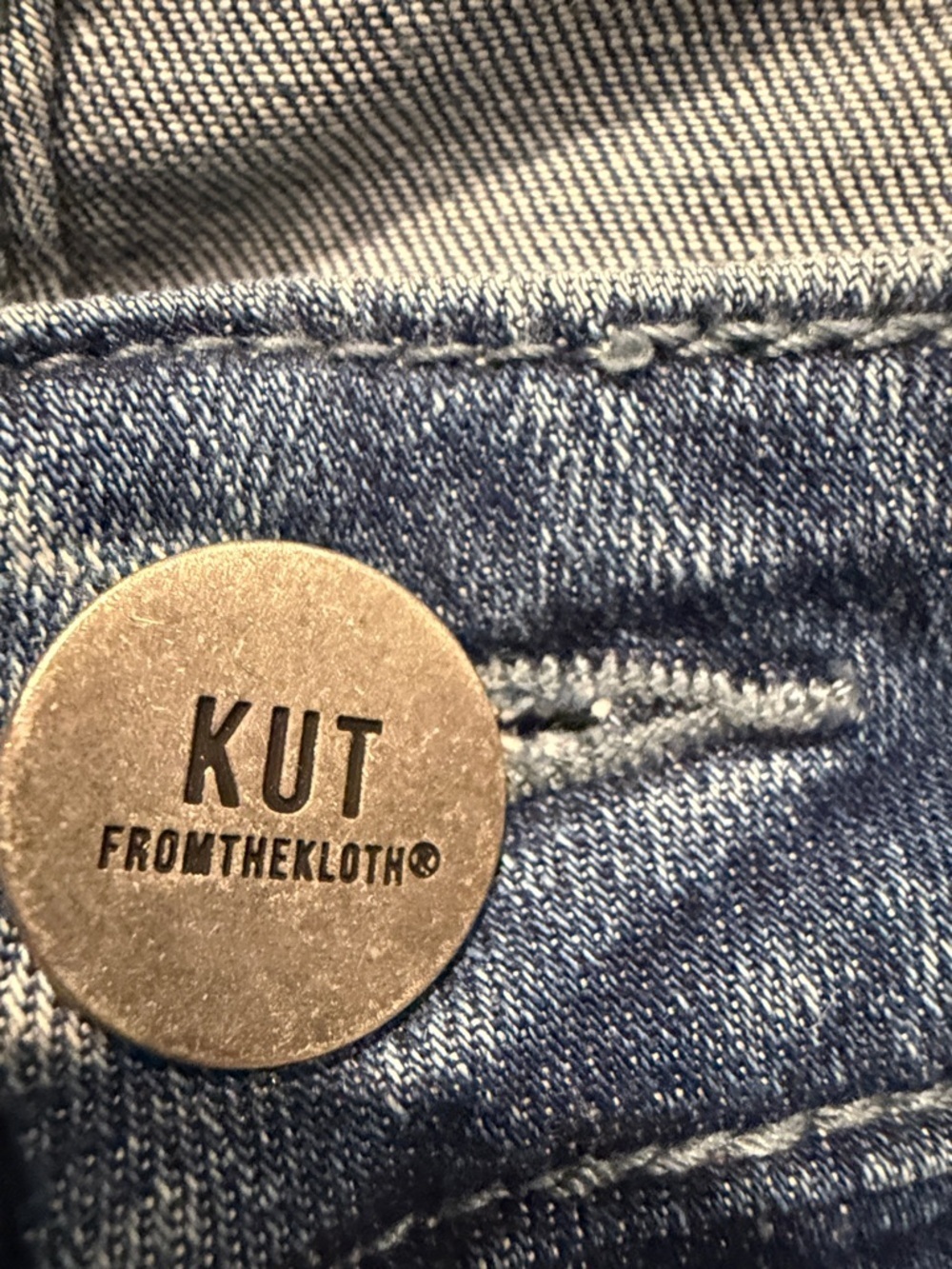 Kut from the Kloth High-Rise Skinny Jeans in Medium Blue - Picture 3 of 5